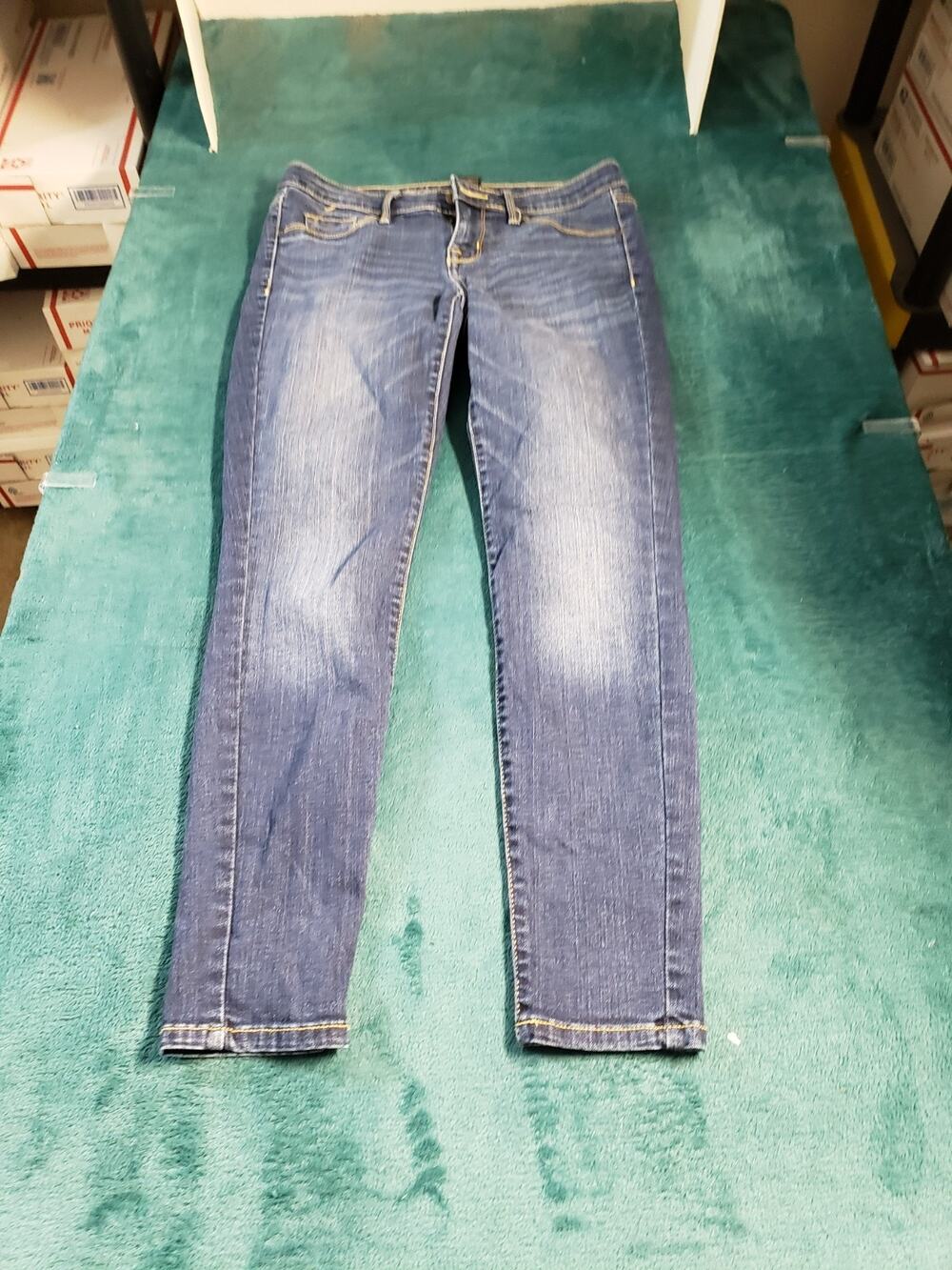 Mossimo Jeans Size 2 Short Women Blue Pants Stretch Ladies Mid Rise Jegging